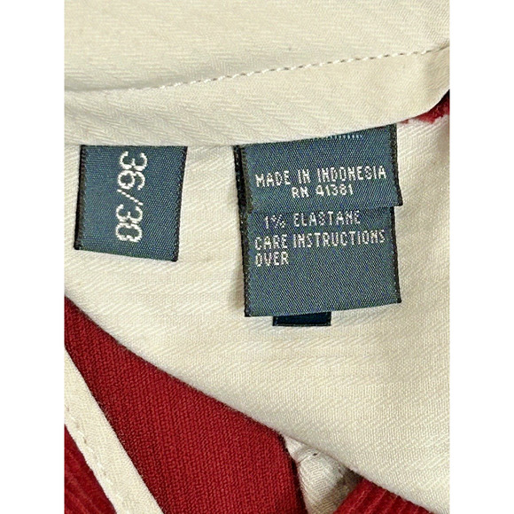 Vtg Polo Ralph Lauren Red Corduroy Pants Men’s 36x30 - Picture 5 of 8